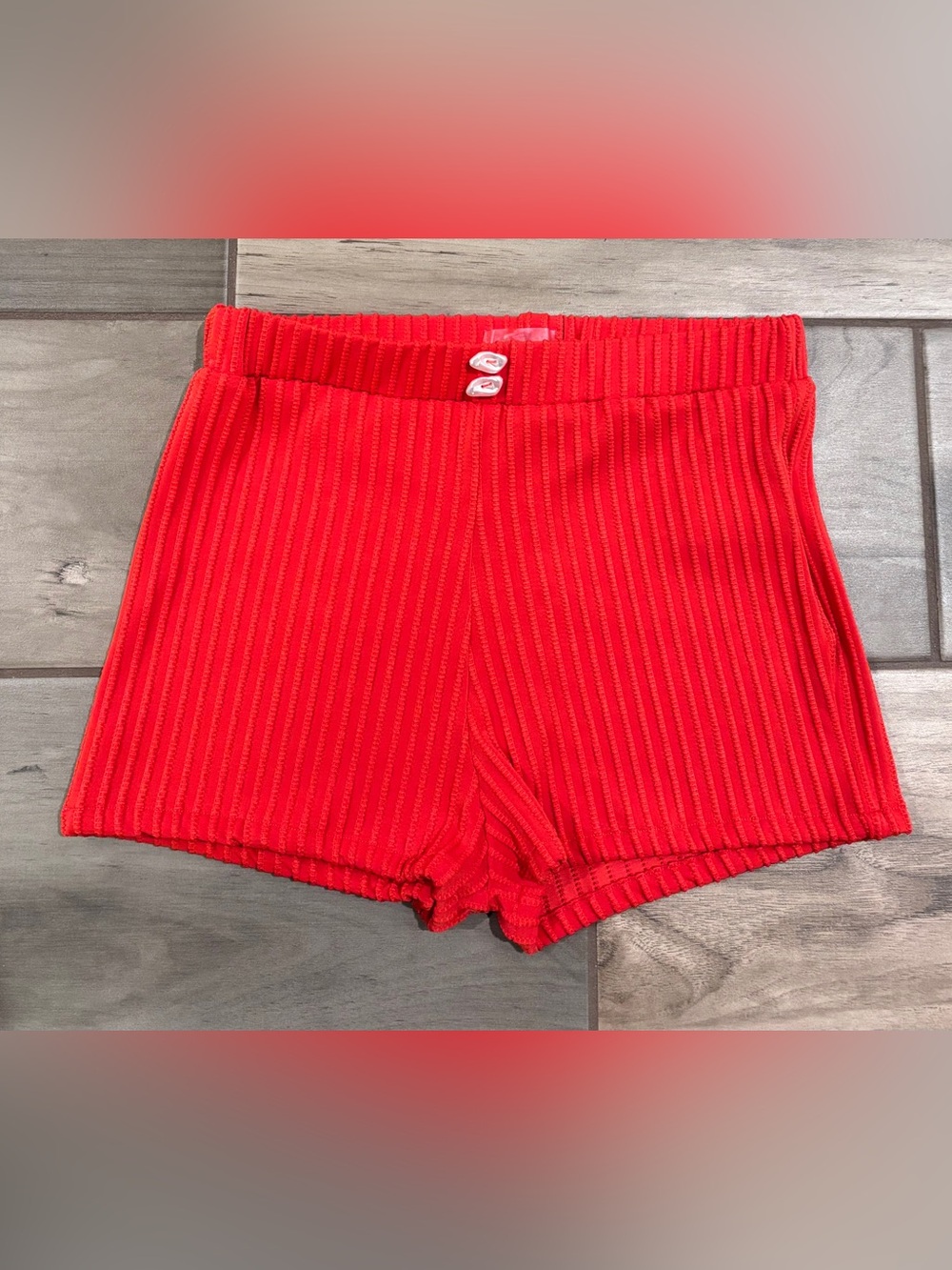 New! “Palmacea Zura Swim Shorts” red high waisted. Never worn! Size M❤️❤️